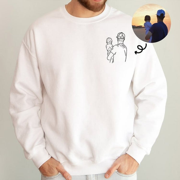 Papa und ich - Individuelles Foto-Shirt für Papa, Geschenk für Ehemann