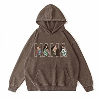 Individuell besticktes Foto T-Shirt, Sweatshirt, Hoodie, personalisiertes Familienporträt – Geschenk zum Vatertag oder Muttertag für Mama und Papa