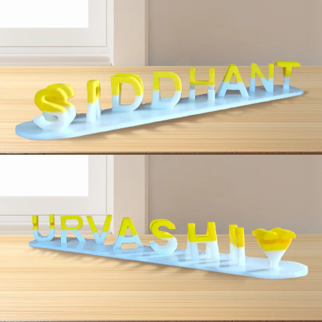 Double Name Illusion Love imprimé en 3D pour de jolis cadeaux