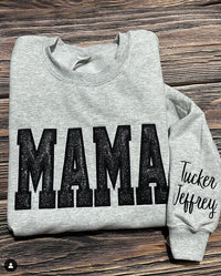 Individuelles Mama-Sweatshirt/T-Shirt mit Glitzer-Applikation