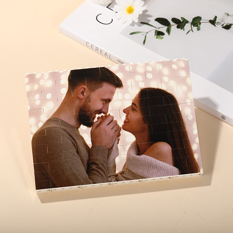 Personalisiertes Bauklotz Puzzle Individueller rechteckiger Fotoblock Kreative Geschenke zum Geburtstag