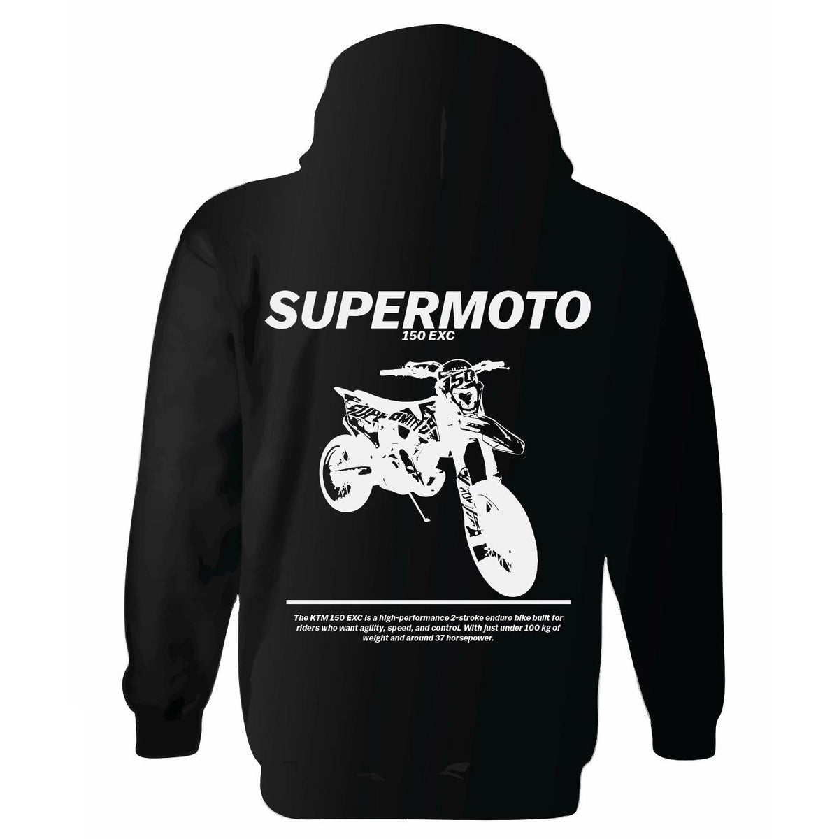 Personalisiertes Motorrad-Foto-T-Shirt & Hoodie – Individuelles Design mit Name & Bike, Schwarz-Weiß-Druck für Biker