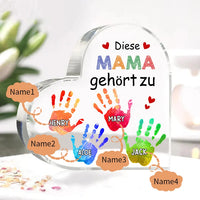 Personalisierte 1-6 Namen Acryl-Deko Diese Mama gehört zu Schreibtischdekoration für Mutter