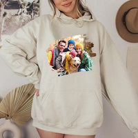 Personalisierter Kapuzenpullover mit individuellem Bild mit unregelmäßiger Kontur, künstlerischem Design für Daer Mom