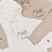 Personalisiertes Sweatshirt, bedrucktes Pinky Promise mit individuellem römischen Ziffern-Paar-Jubiläumsdatum