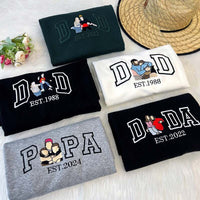 T-shirt maman avec photo, sweat-shirt brodé personnalisé avec portrait maman et enfant 