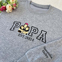 T-shirt maman avec photo, sweat-shirt brodé personnalisé avec portrait maman et enfant 