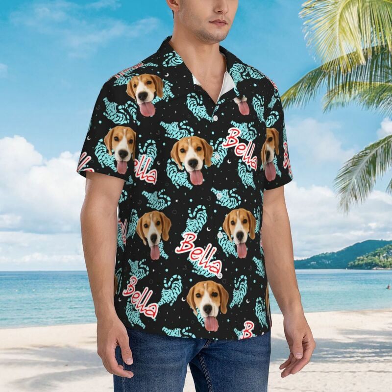 Personalisiertes Shirt mit eigenem Foto Unisex-Hawaiihemd Geschenk für Tierliebhaber