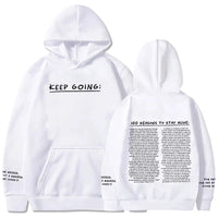 Personalisierter Hoodie Weitergehen 100 Gründe, um am Leben zu bleiben Warmes inspirierendes Geschenk für Freunde