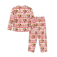 Personalisierter Pyjama, individuelles Haustierfoto, Weihnachtsstimmung, Musterdesign, perfektes Geschenk für die Familie