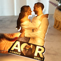 Personalisiertes Foto-Nachtlicht Individuelles Pärchen-Foto Süßes Valentinstagsgeschenk