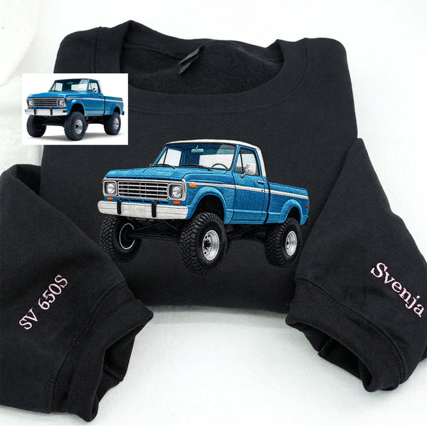 Personalisierte bestickte Truck/Auto-Hoodies – Geschenk für Autoliebhaber