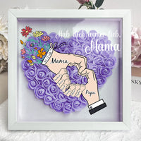 Je t'aimerai toujours, maman – Boîte à fleurs personnalisée en forme de cœur pour maman et grand-mère avec nom (fabriquée de manière durable) 
