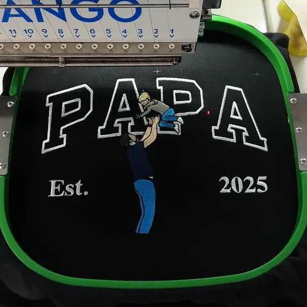 Benutzerdefiniertes besticktes Papa-Foto-Sweatshirt, personalisiertes Portrait vom T-Shirt