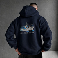 Bestickter Hoodie mit individuellem Bootsbild - personalisierter Hoodie für Bootsbesitzer & Kapitäne