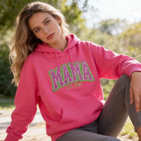Personalisiertes Glitzer-Sweatshirt/Hoodie mit Mama-Applikationen, Geschenk für Mama