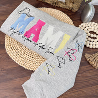 [Stickerei] Individuell besticktes Sweatshirt „Mama trägt ihr Herz auf dem Ärmel“, Muttertagsgeschenk