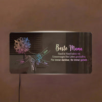 Individuelles Spiegellicht Mama hält Händchen, Personalisiertes Muttertagsgeschenk