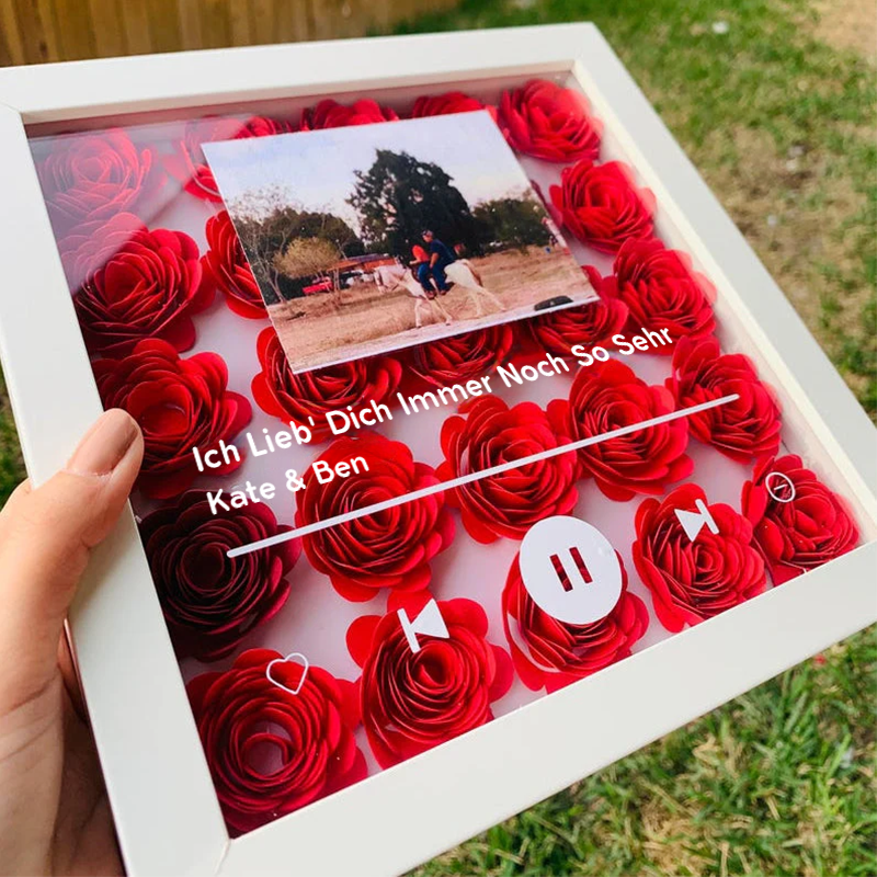Couverture d'album de musique personnalisée, cadre de chanson rose 