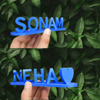 Double Name Illusion Love imprimé en 3D pour de jolis cadeaux