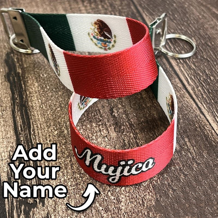 Drapeau mexicain – Porte-clés personnalisé en nylon – Porte-clés personnalisé