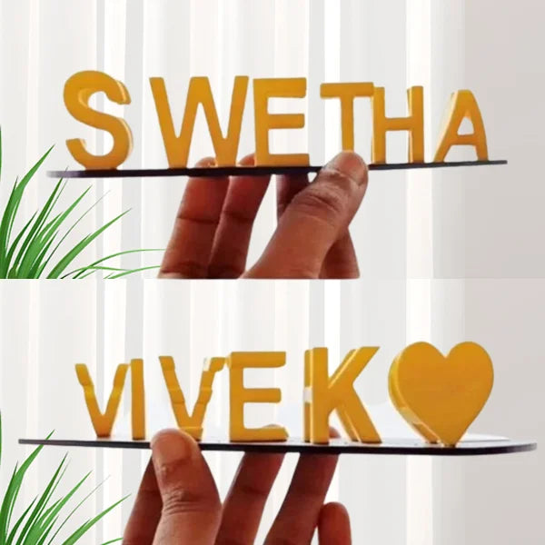 Double Name Illusion Love imprimé en 3D pour de jolis cadeaux