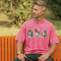 Individuell besticktes Foto T-Shirt, Sweatshirt, Hoodie, personalisiertes Familienporträt – Geschenk zum Vatertag oder Muttertag für Mama und Papa
