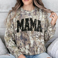 Personalisiertes Pailletten-Sweatshirt MAMA mit Glitzerbuchstaben im Vintage-Stil – das perfekte Muttertagsgeschenk für Mama