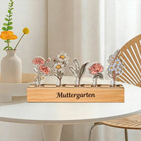 Persönlichkeitsbezogenes Geburtsblumen-3D-Kristall-Acryl-LED-Licht mit den Namen der Kinder