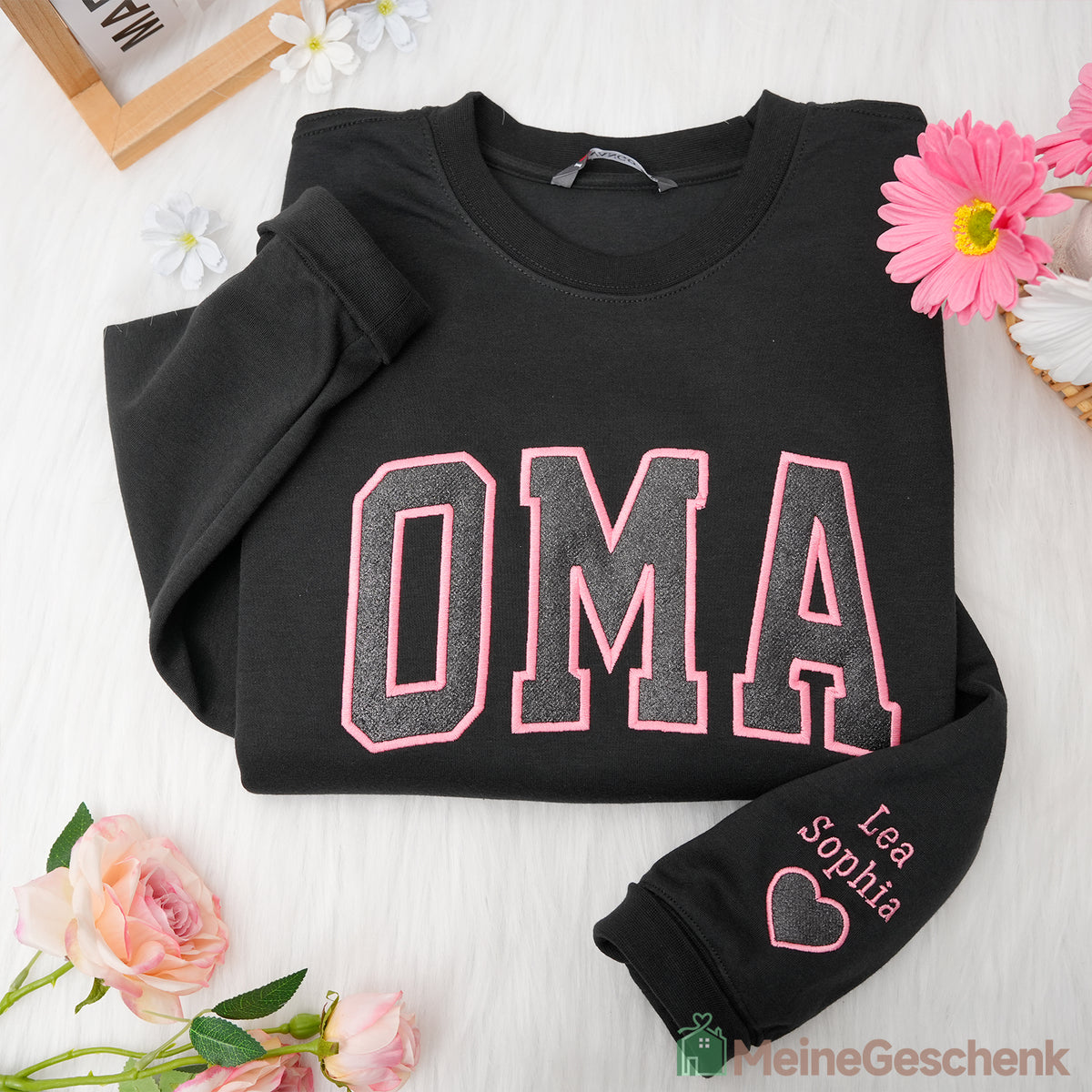 Sweat-shirt/T-shirt personnalisé pour maman avec application pailletée 