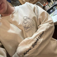 Individuell besticktes T-Shirt, Sweatshirt mit Mama-Porträt