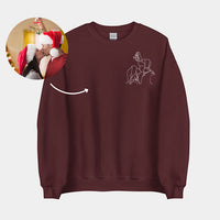 Weihnachtsgeschenke für Paare Geschenke für Haustierliebhaber, individuell besticktes Sweatshirt und Kapuzenpullover