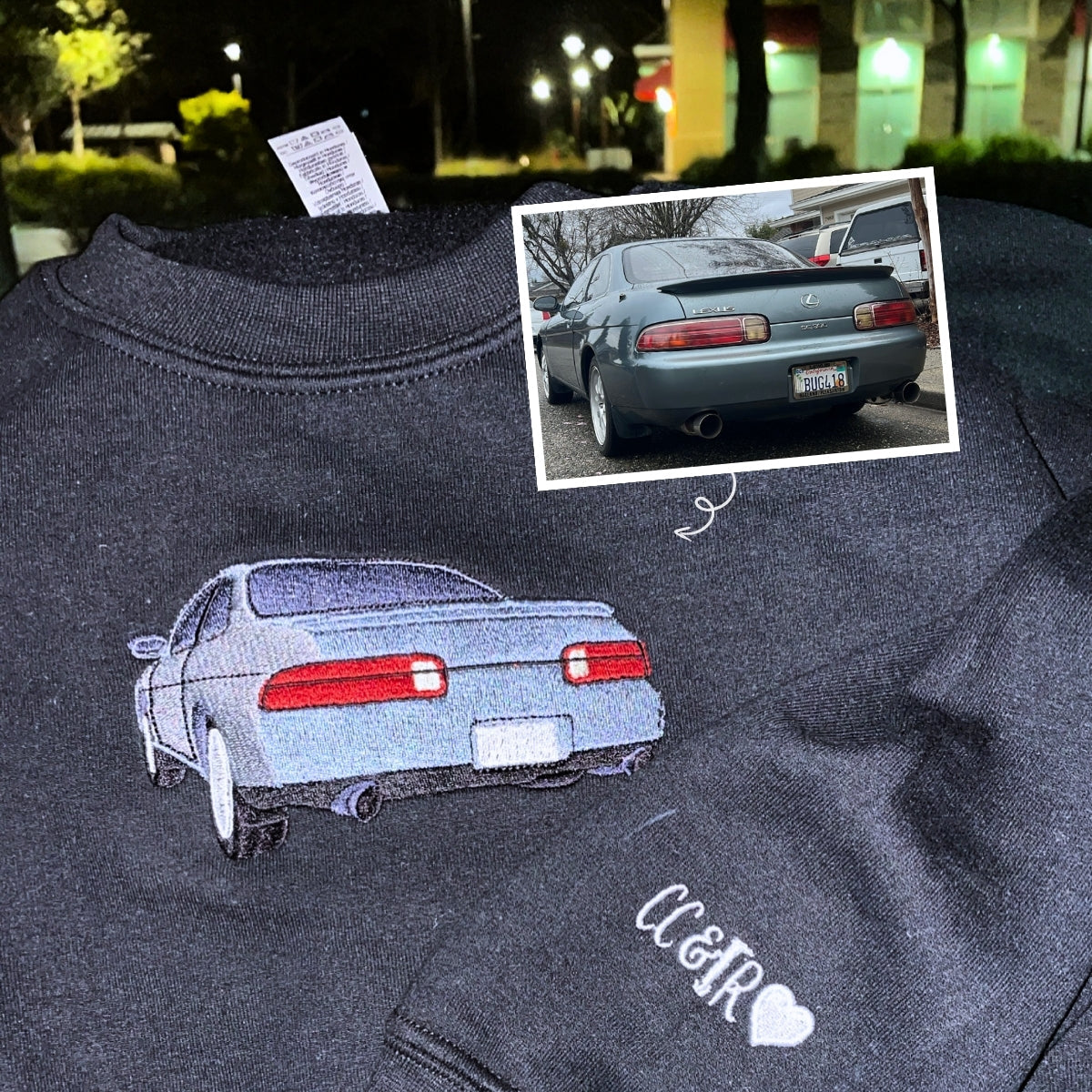 Individuell besticktes Trucker-Hoodie nach Ihrem Foto – Personalisierte Auto-Hoodies, personalisiertes Geschenk für LKW-Liebhaber