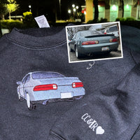 Individuell besticktes Trucker-Hoodie nach Ihrem Foto – Personalisierte Auto-Hoodies, personalisiertes Geschenk für LKW-Liebhaber