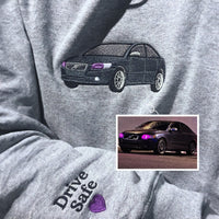 Individuell besticktes Trucker-Hoodie nach Ihrem Foto – Personalisierte Auto-Hoodies, personalisiertes Geschenk für LKW-Liebhaber