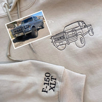 Individuell besticktes Trucker-Hoodie nach Ihrem Foto – Personalisierte Auto-Hoodies, personalisiertes Geschenk für LKW-Liebhaber
