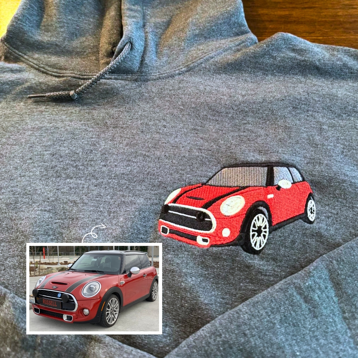 Individuell besticktes Trucker-Hoodie nach Ihrem Foto – Personalisierte Auto-Hoodies, personalisiertes Geschenk für LKW-Liebhaber