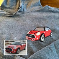 Individuell besticktes Trucker-Hoodie nach Ihrem Foto – Personalisierte Auto-Hoodies, personalisiertes Geschenk für LKW-Liebhaber