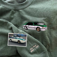 Individuell besticktes Trucker-Hoodie nach Ihrem Foto – Personalisierte Auto-Hoodies, personalisiertes Geschenk für LKW-Liebhaber