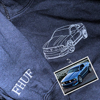 Individuell besticktes Trucker-Hoodie nach Ihrem Foto – Personalisierte Auto-Hoodies, personalisiertes Geschenk für LKW-Liebhaber