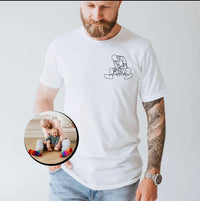 Individuell besticktes Porträt-Foto-Sweatshirt, personalisiertes Geschenk für Opa, einzigartige Geschenke für Papa