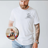 Individuell besticktes Porträt-Foto-Sweatshirt, einzigartige Geschenke für Papa, Vatertags-Sweatshirt