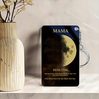 Muttertagsgeschenk, individueller Mondphasen-Schlüsselanhänger aus Acryl, Geschenke für Mama