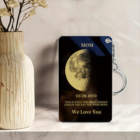 Muttertagsgeschenk, individueller Mondphasen-Schlüsselanhänger aus Acryl, Geschenke für Mama