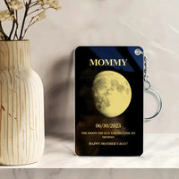 Muttertagsgeschenk, individueller Mondphasen-Schlüsselanhänger aus Acryl, Geschenke für Mama