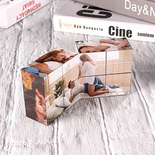 Benutzerdefinierter Unendlichkeits-Fotowürfel, Multi-Foto-Rubix-Würfel, kreative Geschenke für die Liebe