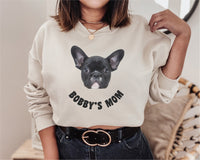 Personalisiertes Hunde-Foto-Sweatshirt mit Namen, Hunde-Mama-Katzen-Mama-Hoodie, Geschenk für beste Freunde, tägliches Sweatshirt, lässiges Sweatshirt