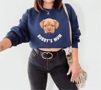 Personalisiertes Hunde-Foto-Sweatshirt mit Namen, Hunde-Mama-Katzen-Mama-Hoodie, Geschenk für beste Freunde, tägliches Sweatshirt, lässiges Sweatshirt