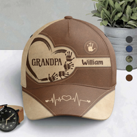 Opa Papa Kinder Handabdrücke - Personalisierte Classic Cap