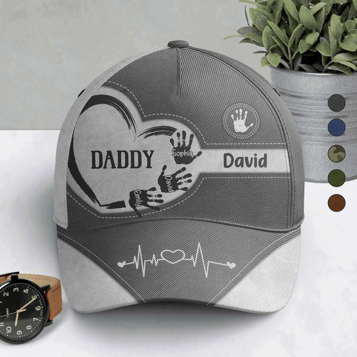 Opa Papa Kinder Handabdrücke - Personalisierte Classic Cap